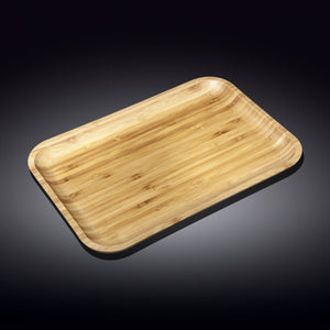 Bamboo Platter 12" inch X 8" inch | For Appetizers / Barbecue / Burger Sliders