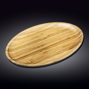 Bamboo Oval Platter 17" inch X 12.5" inch | For Appetizers / Barbecue / Steak