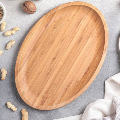 Natural Bamboo Oval Platter 18" X 13.25" | 45.5Cm X 33.5Cm WL-771073/A