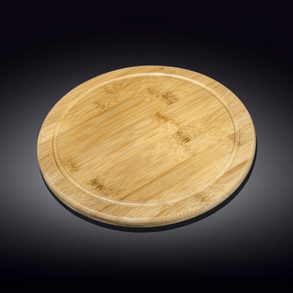 Bamboo Round Serving Board 12" inch | For pizza / Barbecue / Steak