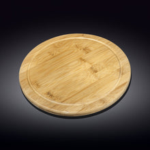 Set Of 3 Bamboo Round Serving Board 12" inch | For pizza / Barbecue / Steak
