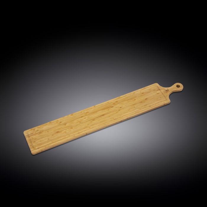 Natural Bamboo Long Serving Board With Handle 34.3