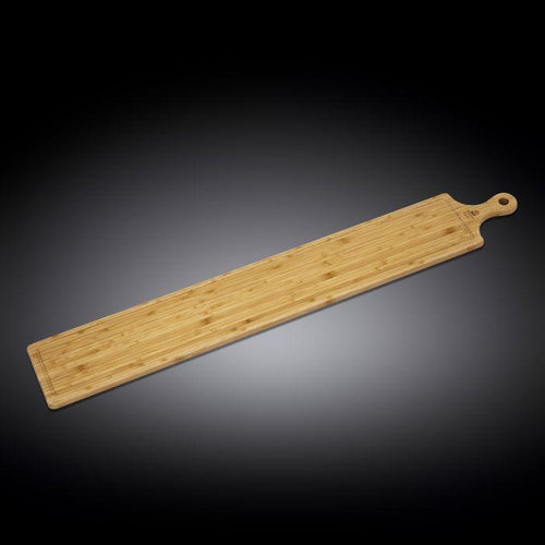 Natural Bamboo Long Serving Board With Handle 39.4
