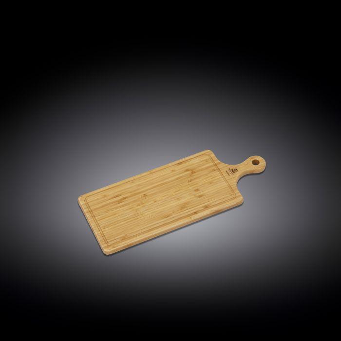 Natural Bamboo Long Serving Board With Handle 19.7