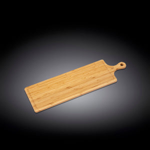 Bamboo Long Serving Board With Handle 26" inch X 7.9" inch | 66 X 20 Cm