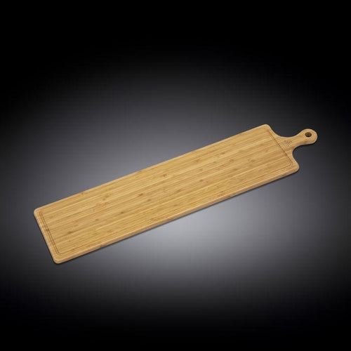 Natural Bamboo Long Serving Board With Handle 34.3