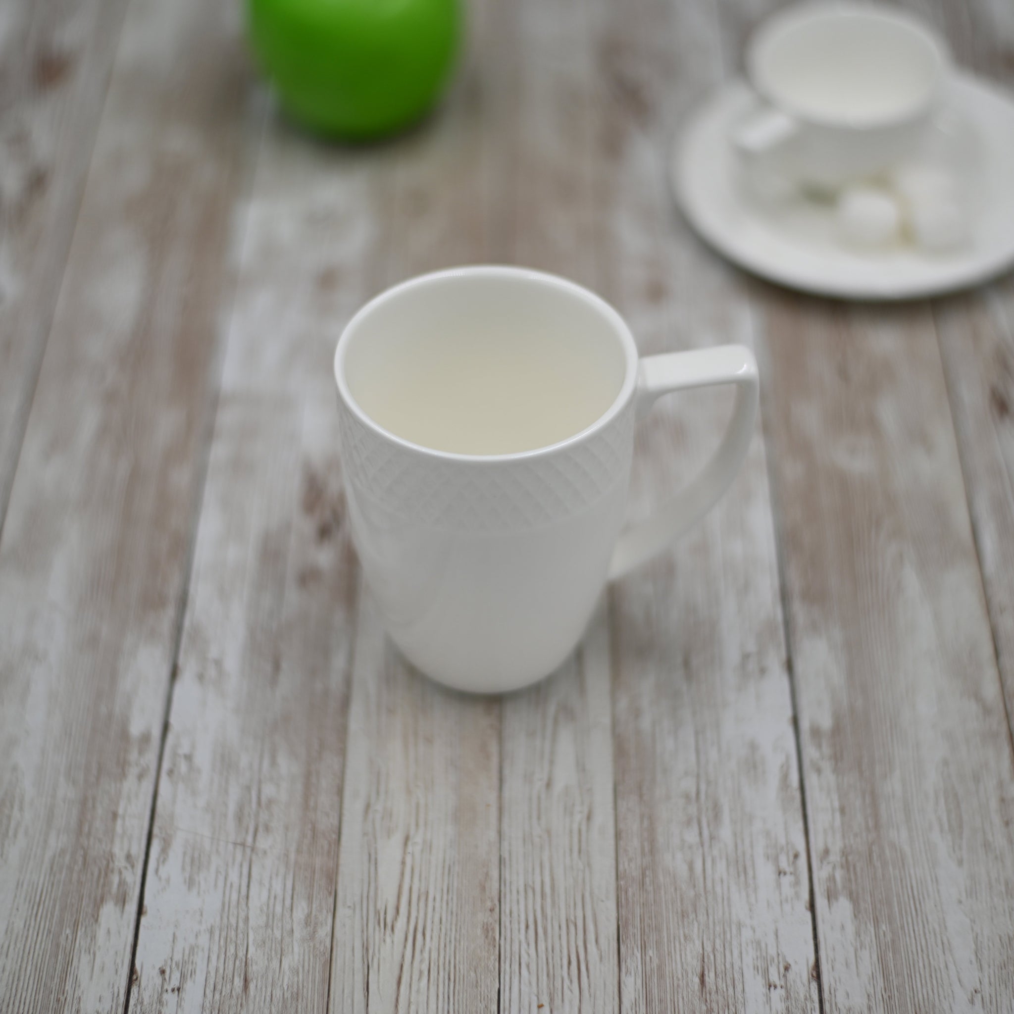 White Coffee Mug 12 Oz  350 Ml Set Of 2 In Gift Box – Wilmax Porcelain