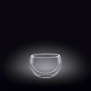 Set Of 6 Double-Wall Vacuum Sealed Thermo Glass Bowl 1.7 Fl Oz | 50 Ml