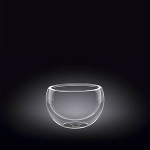 Set Of 6 Double-Wall Vacuum Sealed Thermo Glass Bowl 4.1 Fl Oz | 120 Ml