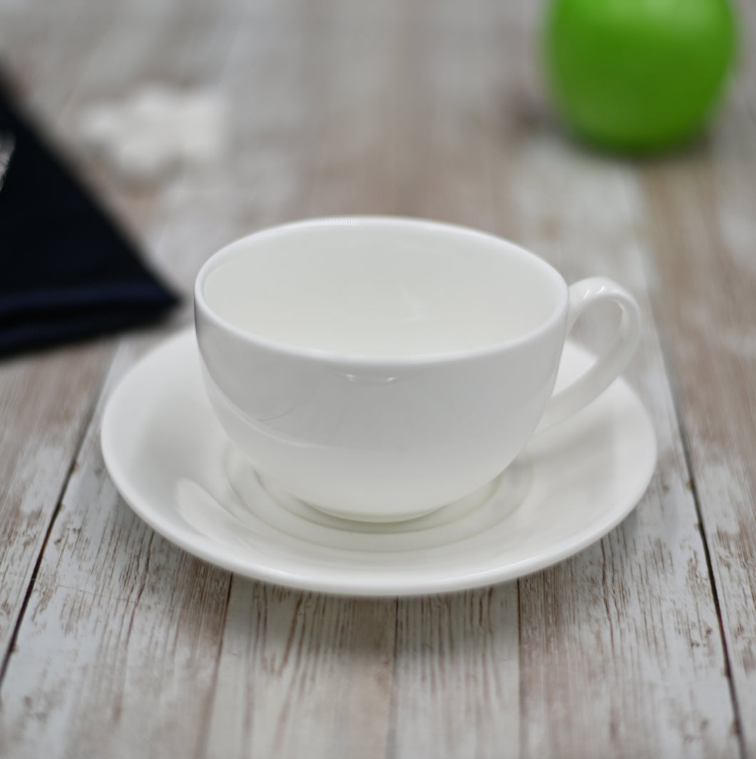 Fine Porcelain 8 Oz | 250 Ml Tea Cup & Saucer WL-993000AB