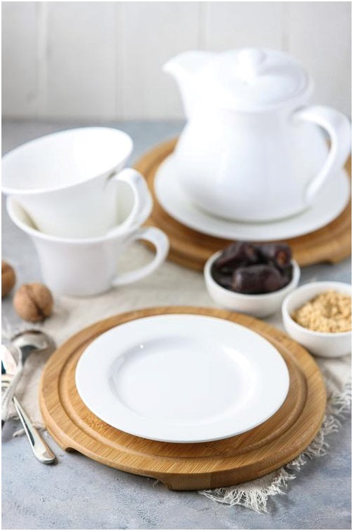 Professional Rolled Rim White Dessert Plate 7" inch | 18 Cm