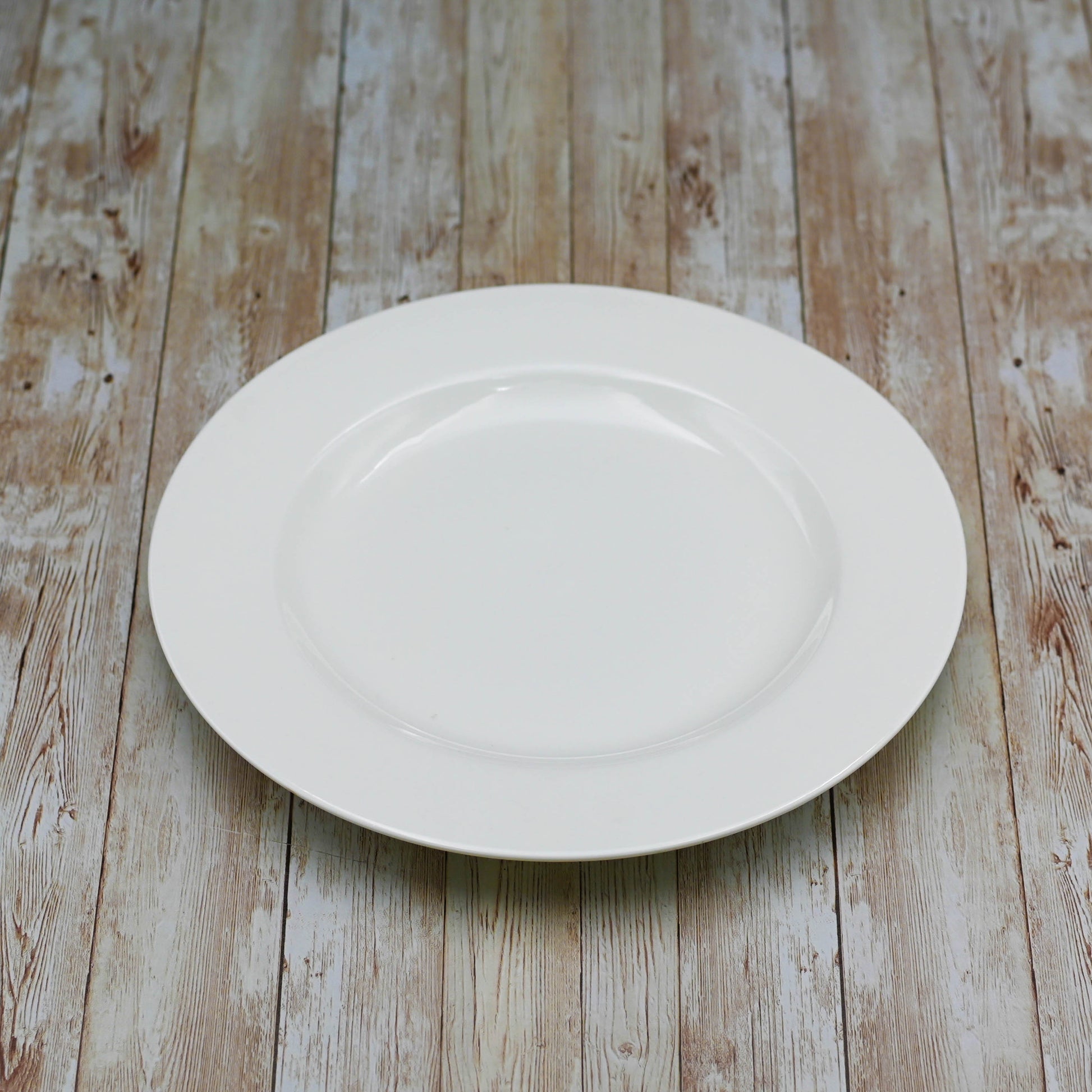Professional Rolled Rim White Round Plate Platter 12