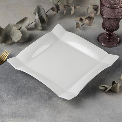 White Square Dessert Plate 8" inch X 8" inch | 20 X 20 Cm