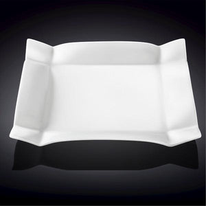Set Of 3 White Square Platter 14" inch X 14" inch | 35.5 X 35.5 Cm