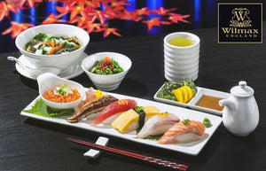 White Sushi/Canape Dish 14" inch X 5.5" inch | 36 X 14 Cm