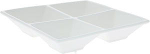 White Divided Square Dish 6" inch X 6" inch | 15 Cm X 15 См