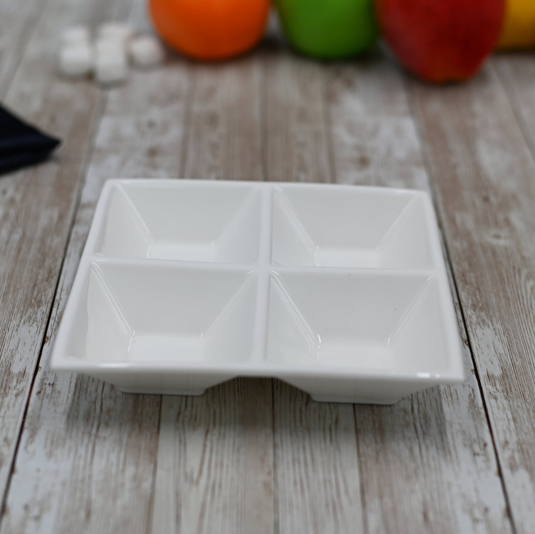 Fine Porcelain Divided Square Dish  6