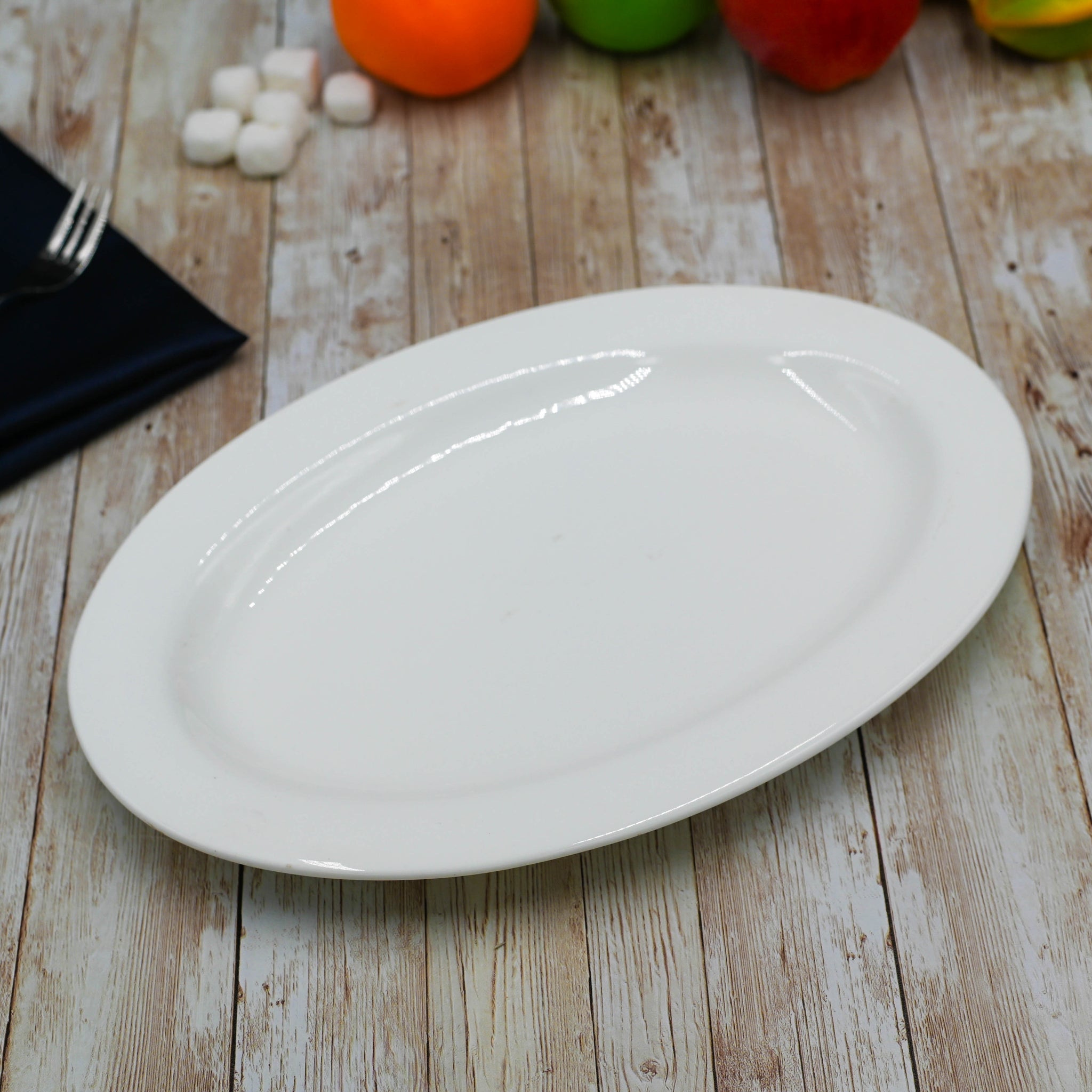 White porcelain outlet platter