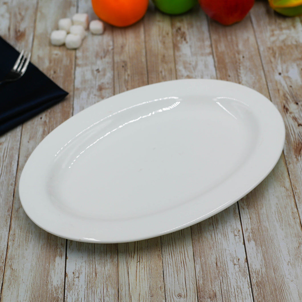 White oval clearance platter