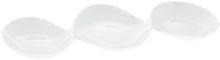 Set Of 3 White Divided Sauce Dish 14.5" inch | 37 Cm