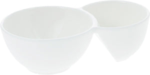 Set Of 6 Double White Dish 7.5" inch X 4.5" inch X 2" inch | 18.5 X 11 X 5 Cm