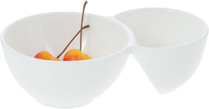 Set Of 6 Double White Dish 7.5" inch X 4.5" inch X 2" inch | 18.5 X 11 X 5 Cm