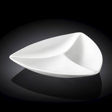 White Divided Triangular Dish 9.5" inch | 24 Cm
