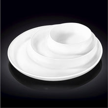 Set Of 3 White Divided Dish 10" inch | 25.5 Cm