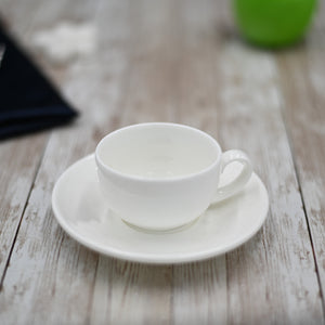 Fine Porcelain 3 Oz | 100 Ml Coffee Cup & Saucer WL-993002AB
