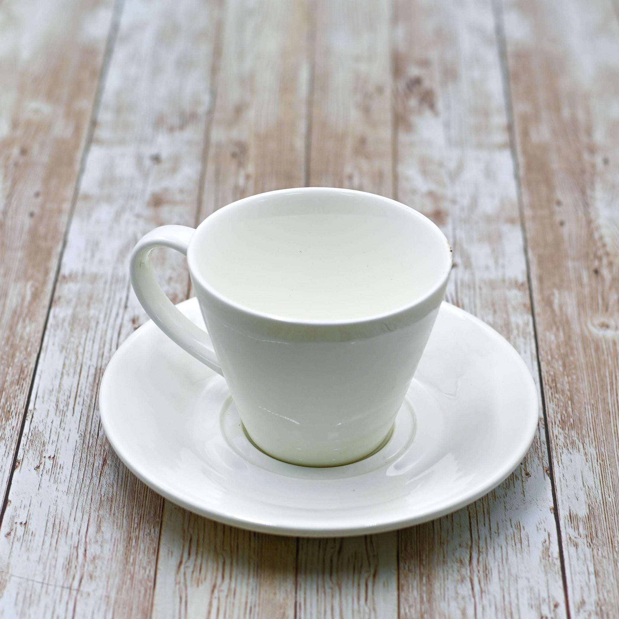 White Coffee Cup and Saucer + Reviews