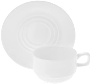 White 7 Oz | 220 Ml Tea Cup & Saucer