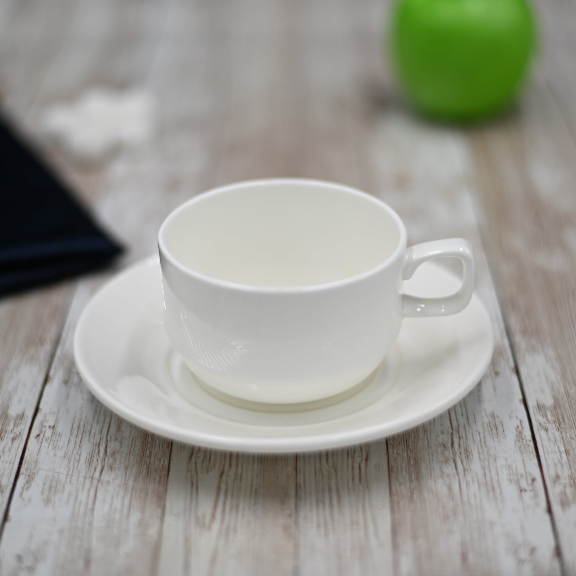 White Oz 220 Ml Tea Cup Saucer - Main Image