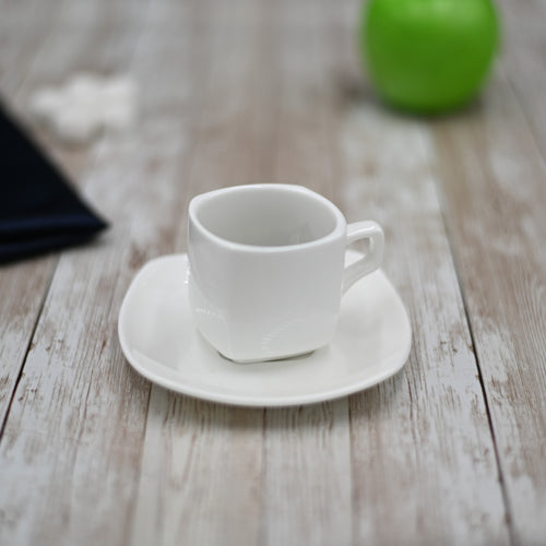 Fine Porcelain 3 Oz | 90 Ml Coffee Cup & Saucer WL-993041AB