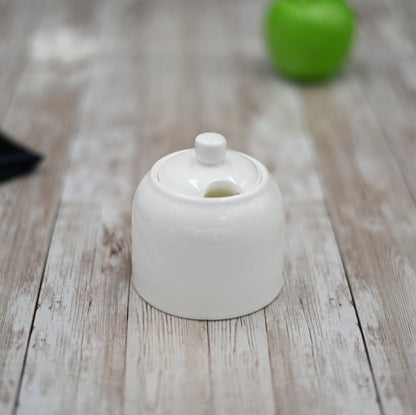 Set Of 6 White Sugar Bowl 9 Oz | 280 Ml