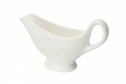 Set Of 4 White Sauce Boat 6 Oz | 170 Ml