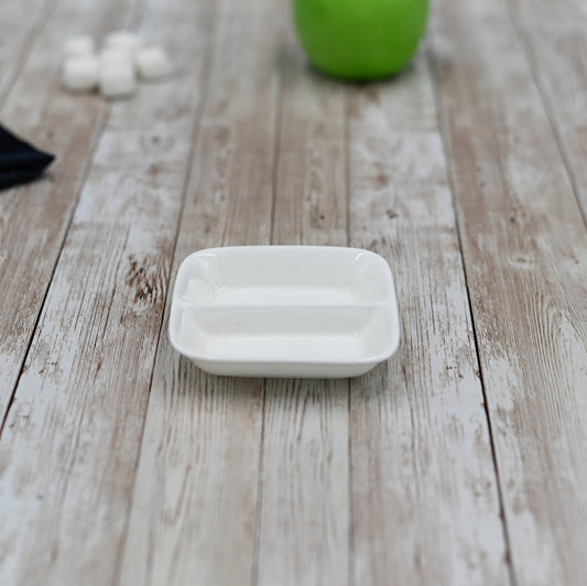 Fine Porcelain Soy Dish 3.25" X 3.25" | 8.5 Cm 8.5 Cm WL-996050/A