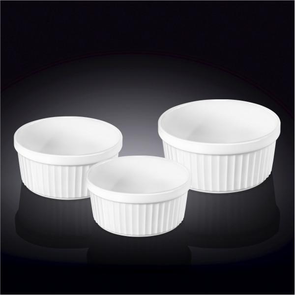 Fine Porcelain 3 Pcs Ramekin Set 3.5