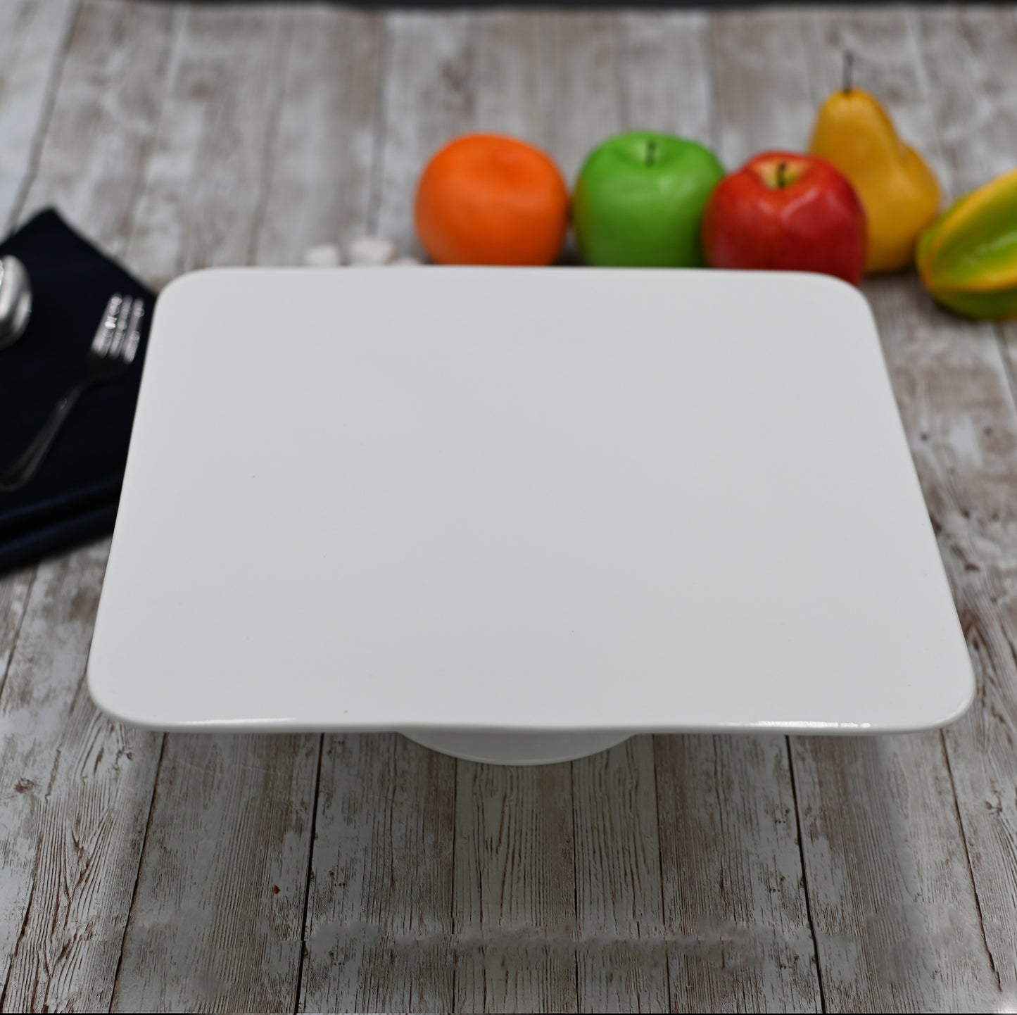 Square White Cake Stand 12" inch X 12" inch X 3.5" inch |