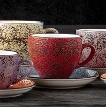 Set Of 6 Violet / Lavender Porcelain Coffee / Tea Cup 10 FL OZ | 300 ML