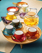Set Of 6 Red Porcelain Espresso Cup 3 FL OZ | 75 ML