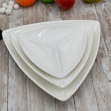 White Divided Triangular Dish 11.5" inch | 29 Cm