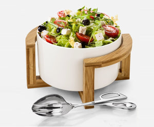 Bamboo Bowl & Plate Stand 8.75" inch X 4" inch | 22.5 X 10 Cm