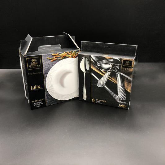 Fine Julia Porcelain Deep Plate Dinnerware Set For 6 WL-555026