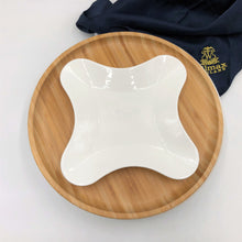 Bamboo And Fine Porcelain 4 Sided Star Dish/plate Setting