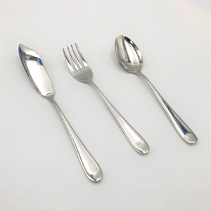 Stainless Steel Serving Fork And Knife And A Large Fish Knife Set Of 3 -  Wilmax Porcelain
