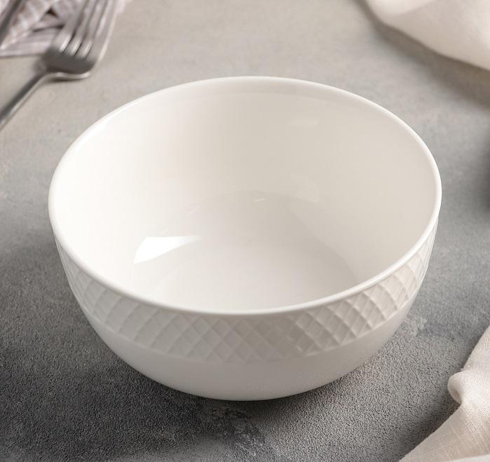 CAC China 101-V5 16 Oz. Super White Porcelain Round Accessories Soup Bowl  (3 Dozen Per Case) - Culinary Depot