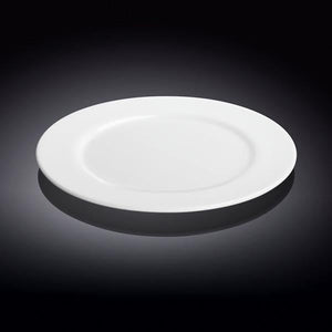 Set Of 6 Professional Rolled Rim White Dinner Plate 9" inch | 23 Cm