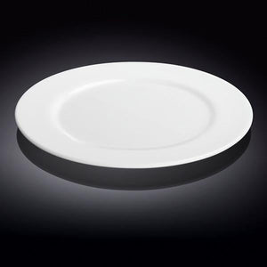 Set Of 3 Professional Rolled Rim White Round Plate / Platter 12" inch |
