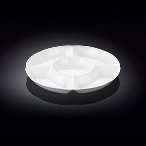 White Divided Round Dish 10" inch | 25.5 Cm