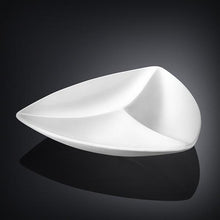 White Divided Triangular Dish 8" inch | 20 Cm